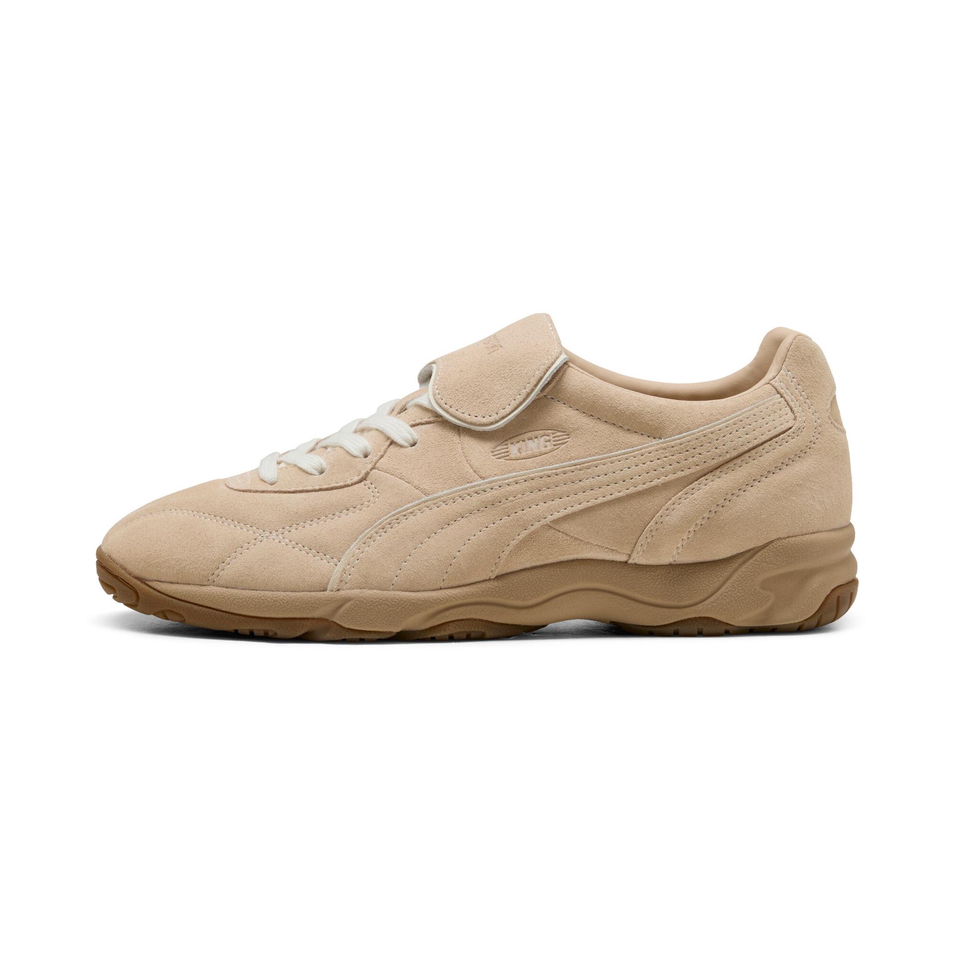 puma x represent king indoor sneakers in beige, size 8