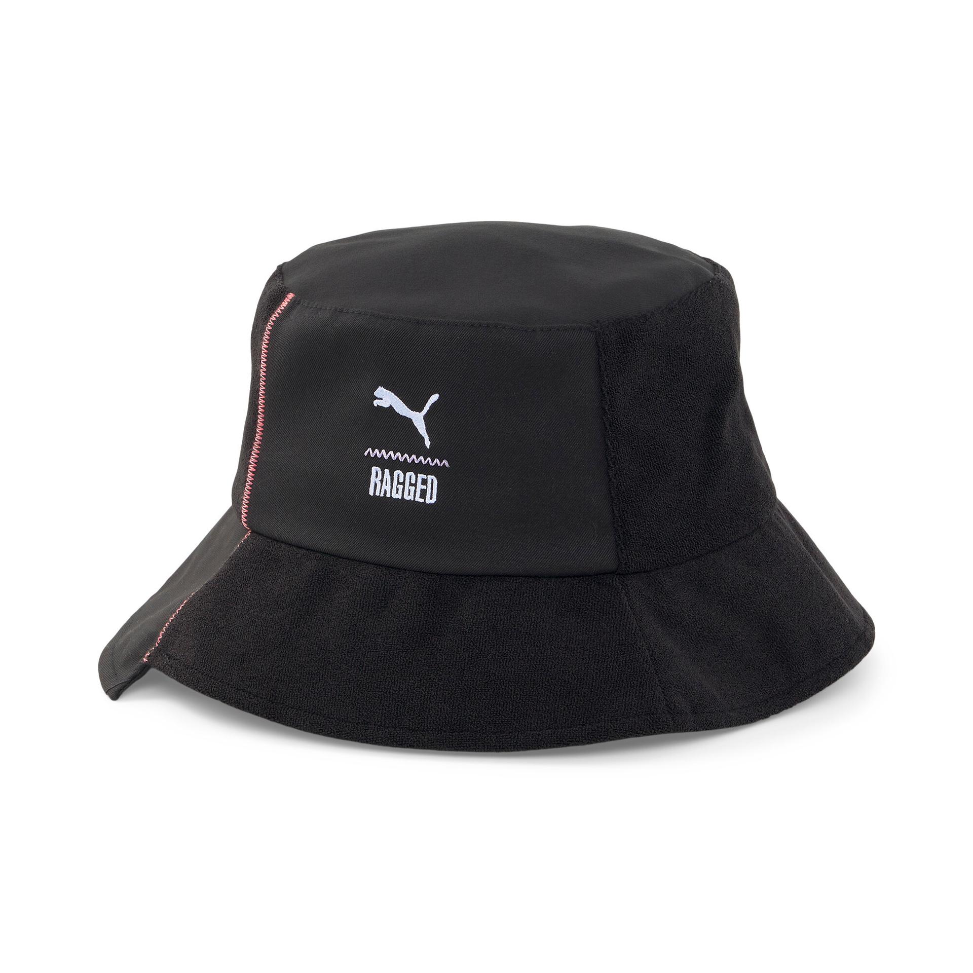 puma x the ragged priest women's bucket hat in black, size l/xl