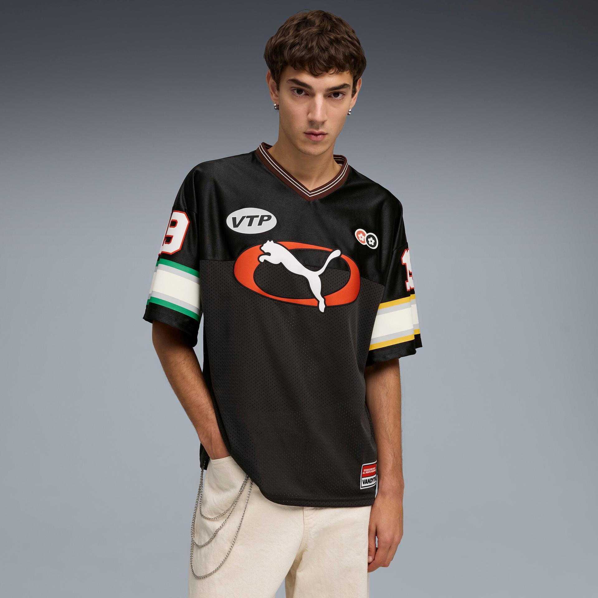 puma x vandythepink short sleeve jersey in black, size m