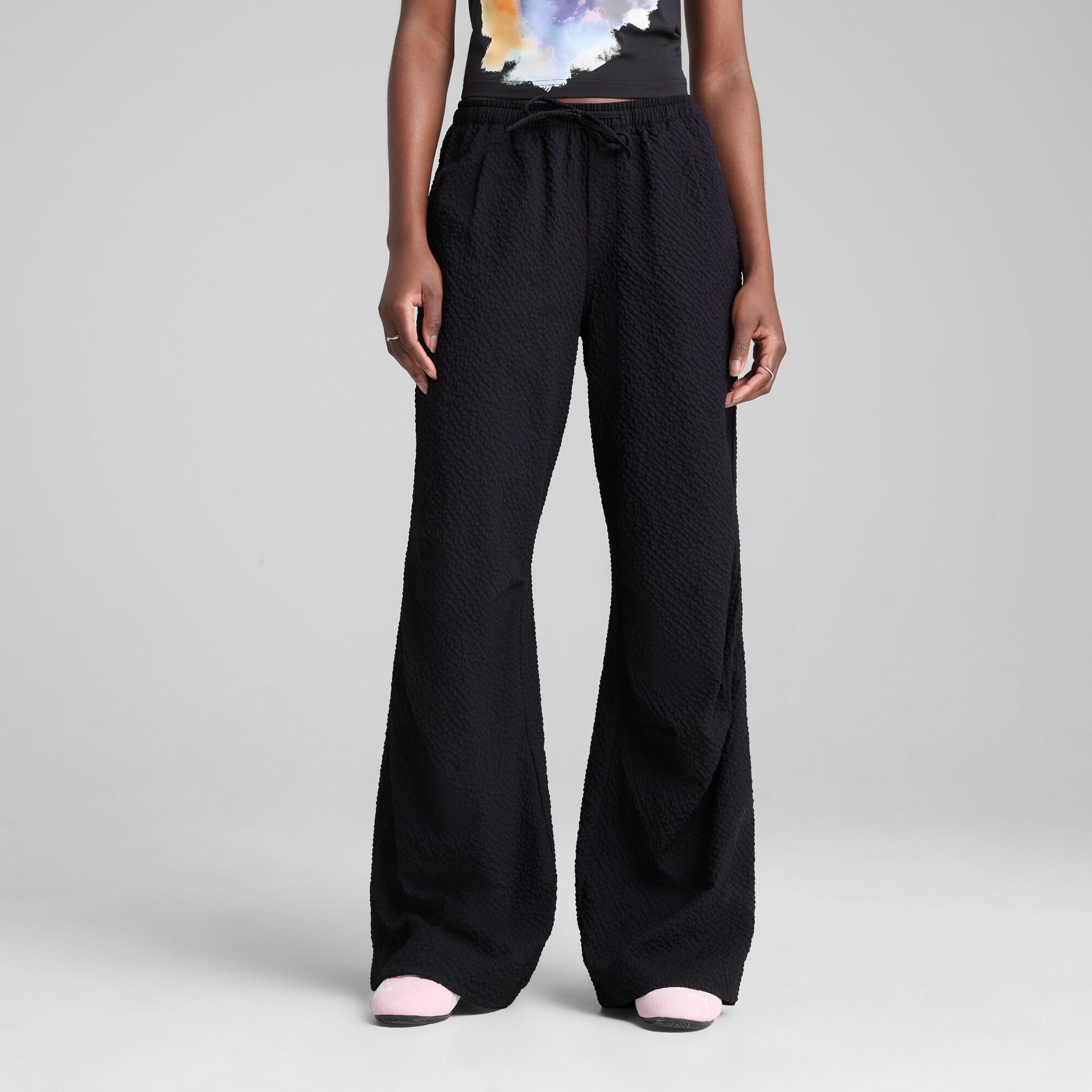 puma yona women's parachute pants in blue, size l