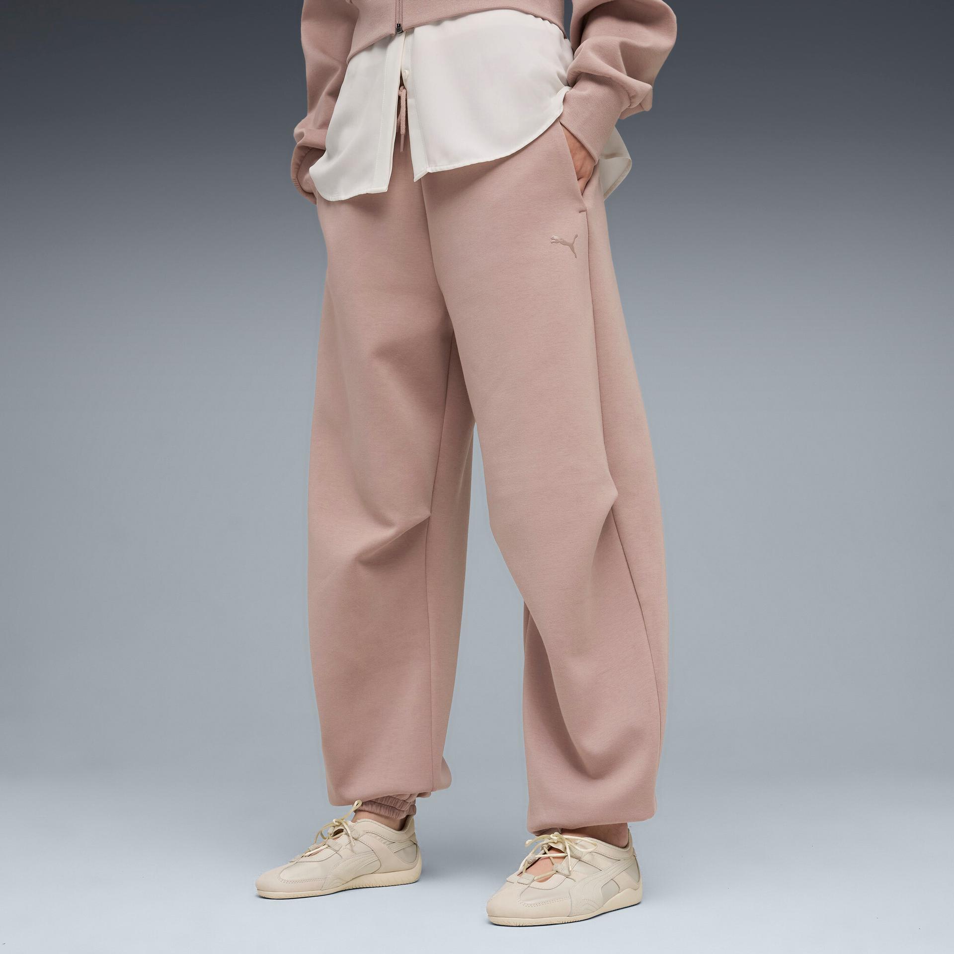 pumatech drycell women's moisture wicking pants in beige, size l