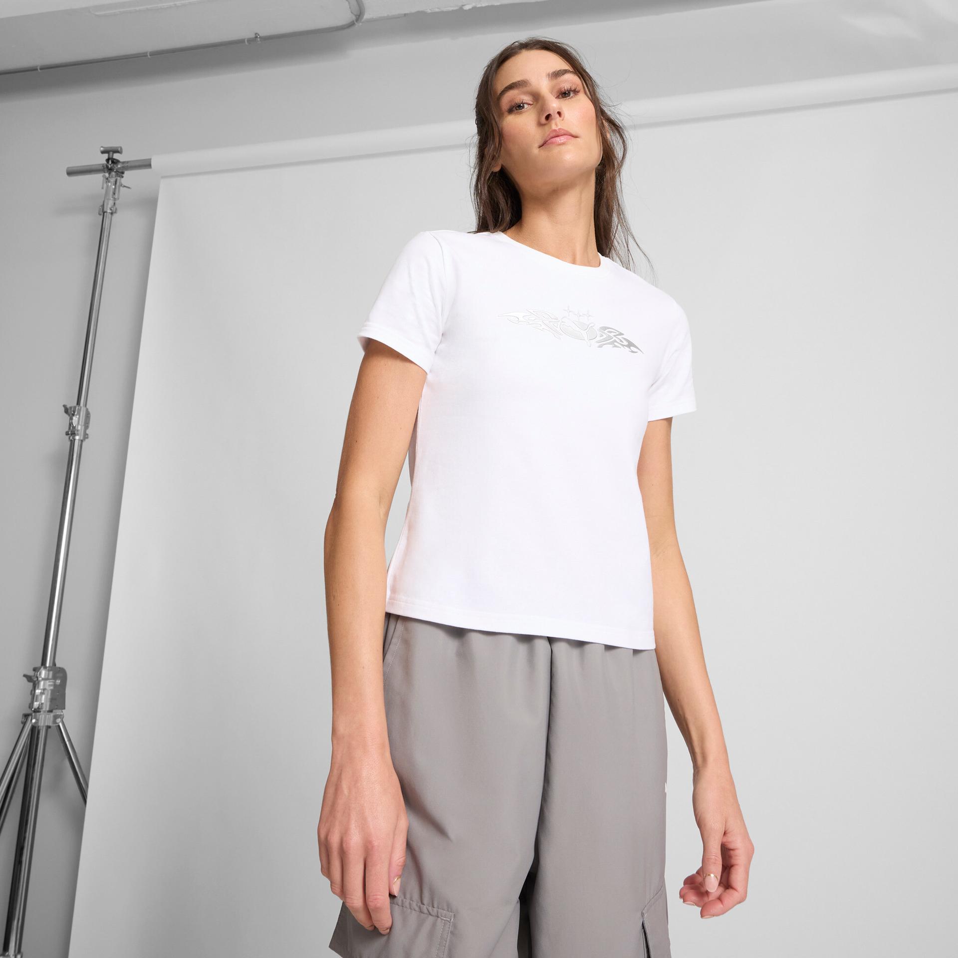 pumatech-x women's slim t-shirt in white, size xl