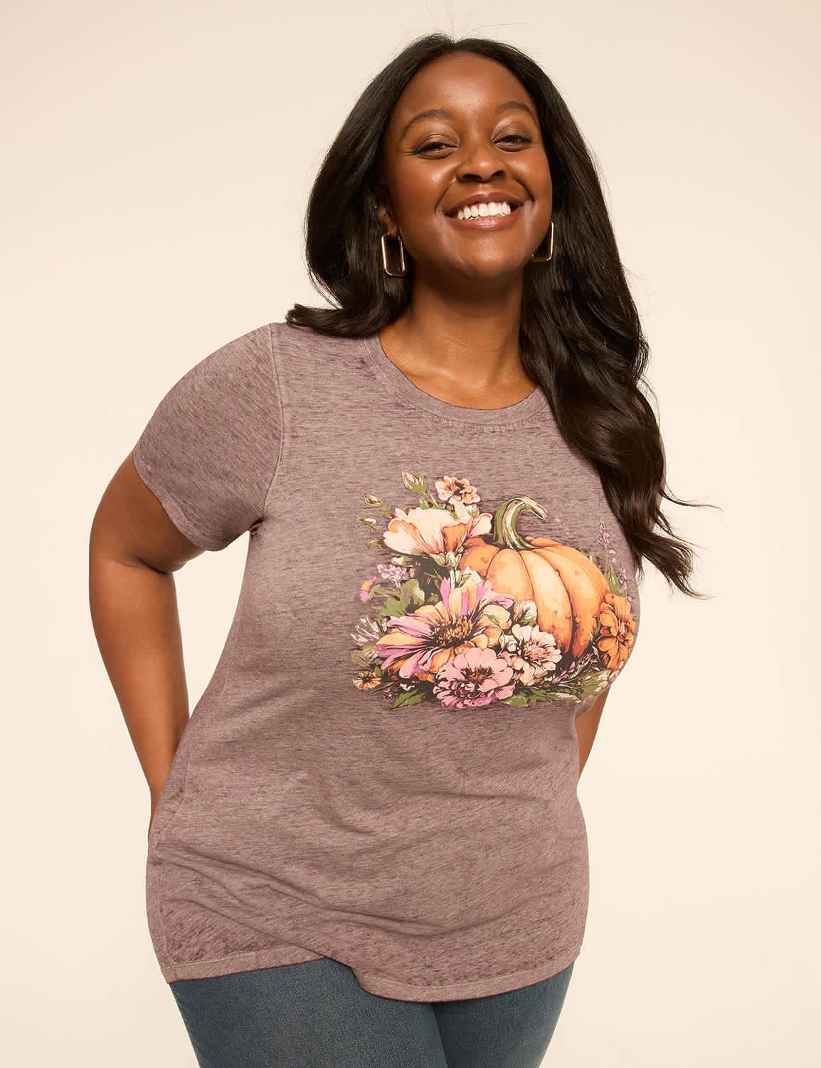 pumpkin & petals graphic tee