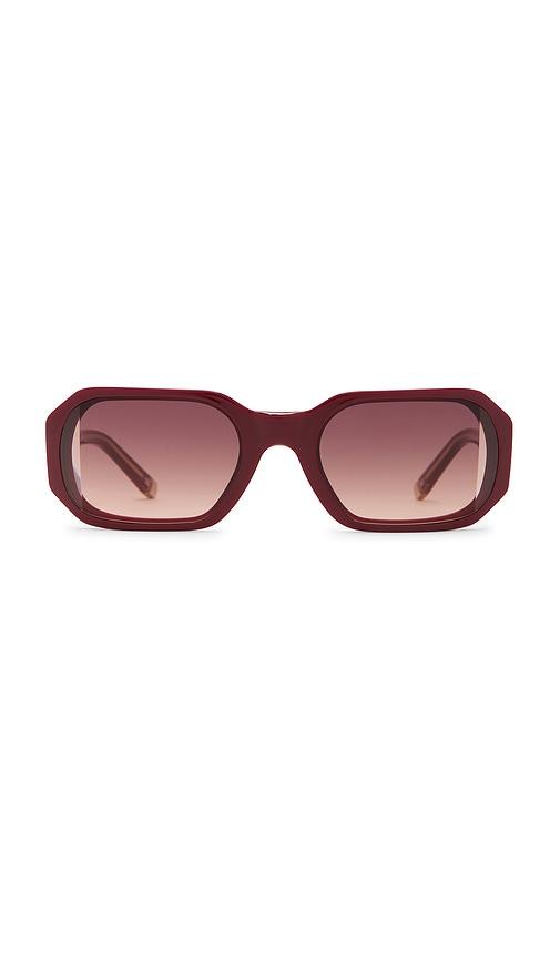 quay hyped up gem sunglasses in brown.