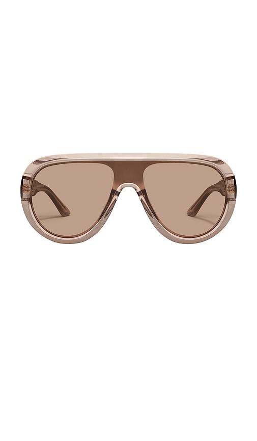 quay set list sunglasses in beige.