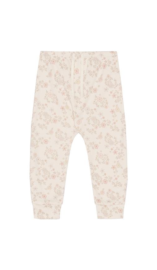 quincy mae kids drawstring pant in neutral. - size 12-18m (also in 18-24m, 2-3y, 4-5y)
