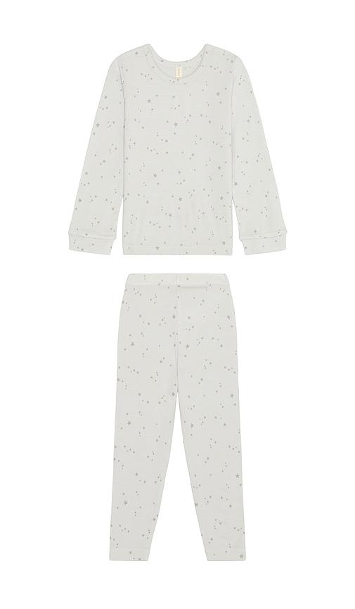quincy mae kids modal pajama set in light grey. - size 12-18m (also in 18-24m, 2-3y)
