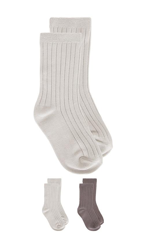 quincy mae kids socks set in grey. - size 12-24mo (also in 3-5yr)