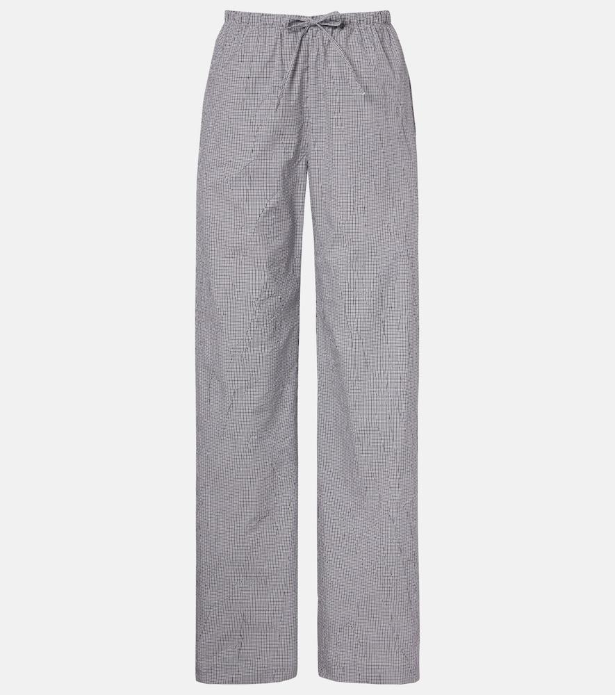 róhe checked cotton-blend pajama pants