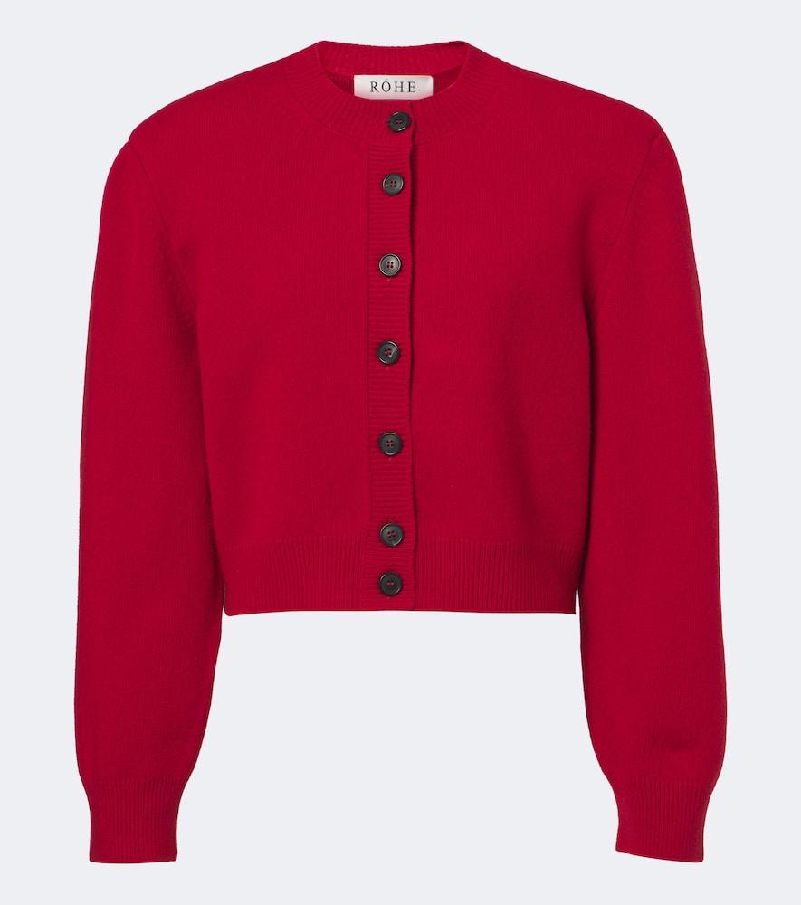 róhe cropped wool cardigan