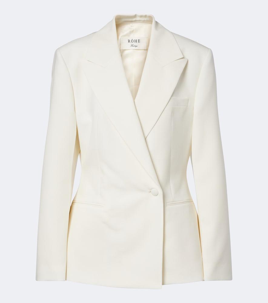 róhe double-breasted virgin wool blazer