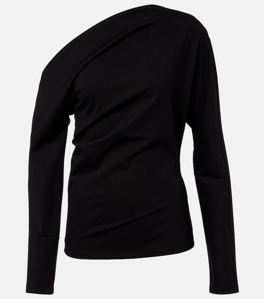 róhe draped one-shoulder top