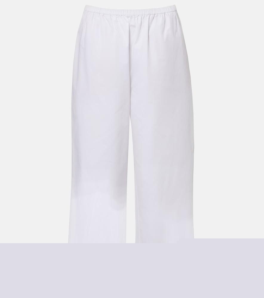 róhe embroidered cotton poplin wide-leg pants