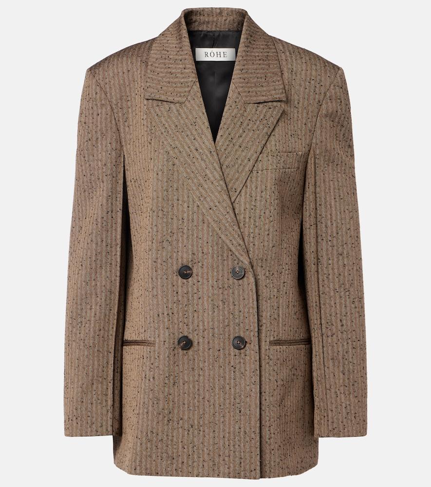 róhe herringbone wool-blend blazer