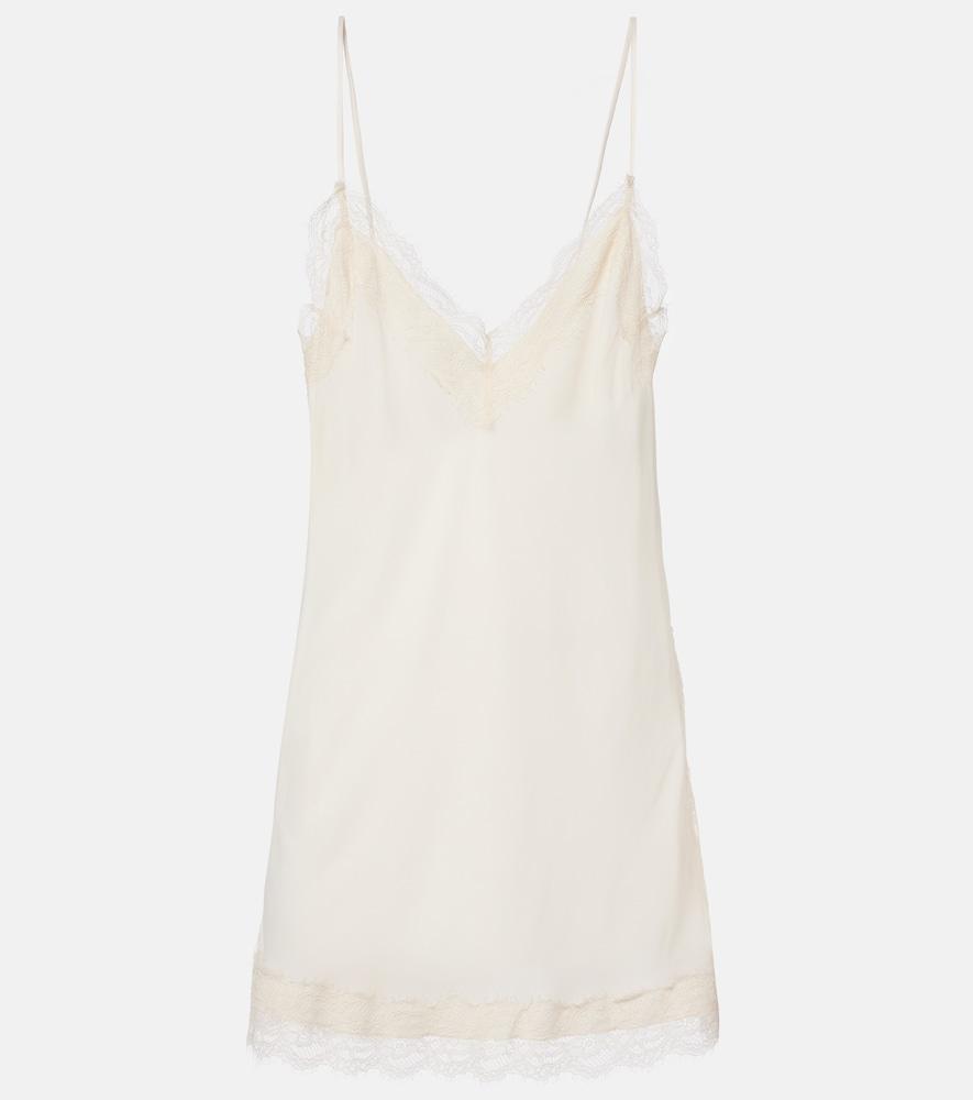 róhe lace-trimmed satin camisole