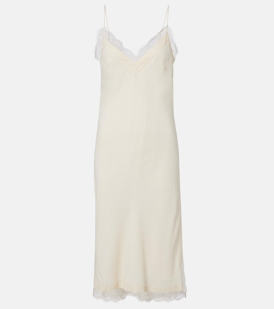 róhe lace-trimmed slip dress