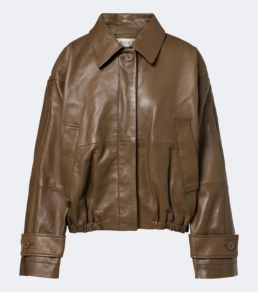róhe leather blouson jacket