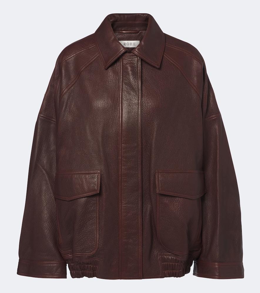 róhe leather blouson jacket
