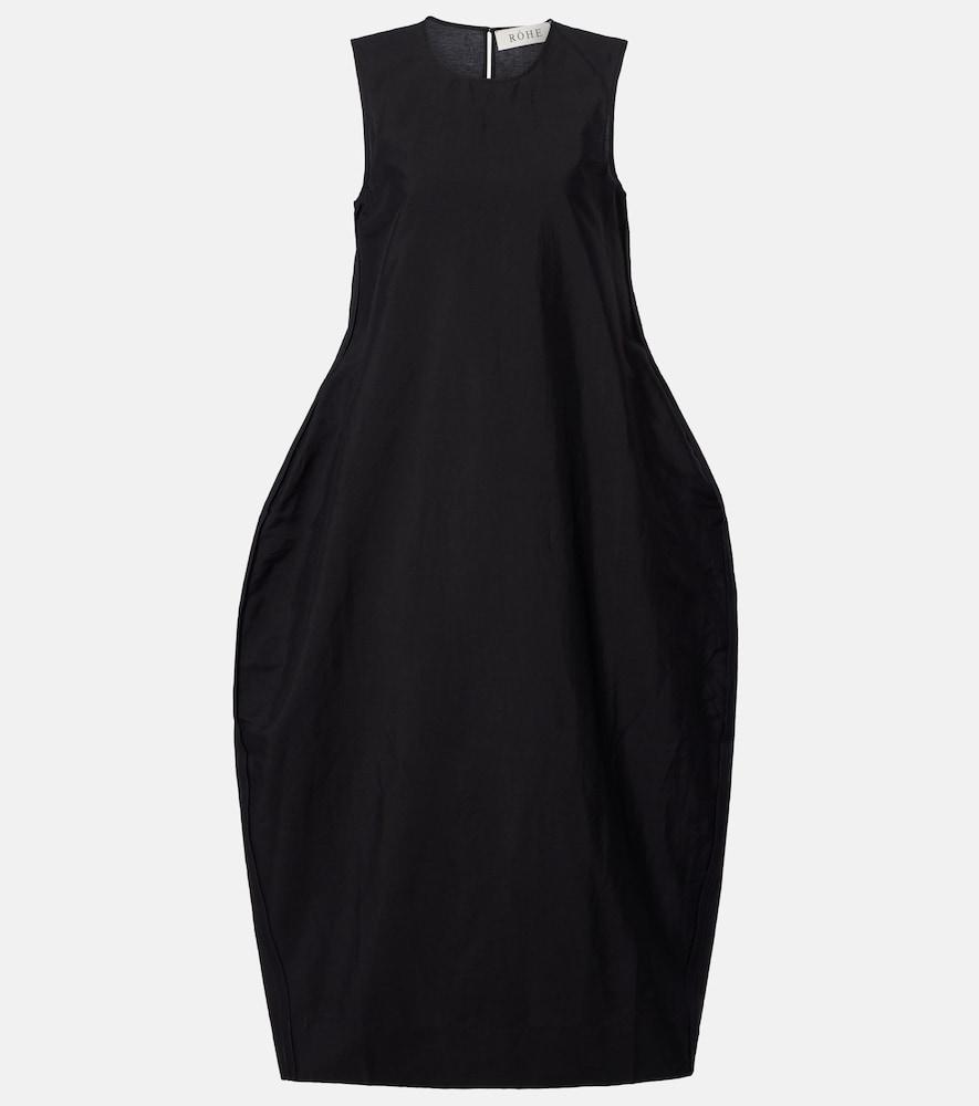 róhe linen and silk-blend midi dress