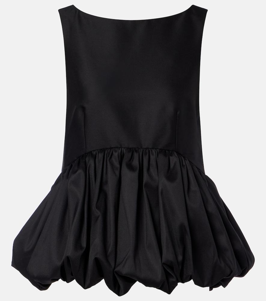 róhe peplum wool and silk top