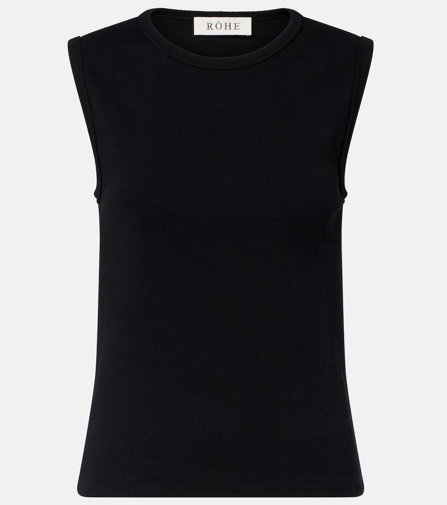 róhe ribbed-knit cotton-blend tank top