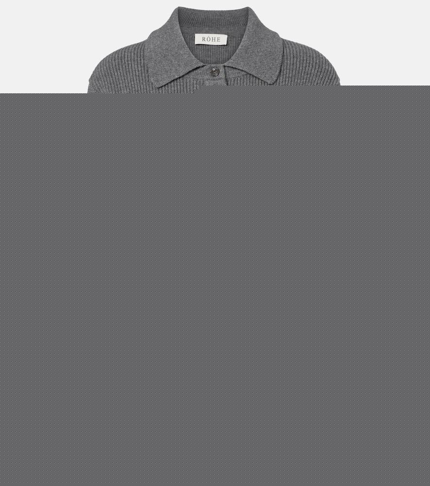 róhe ribbed-knit wool and cashmere cardigan