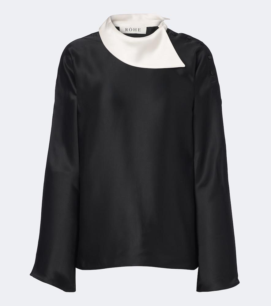 róhe satin blouse