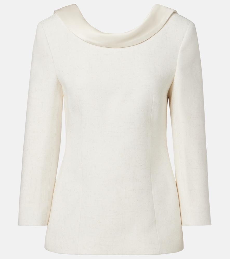 róhe satin-trimmed blazer