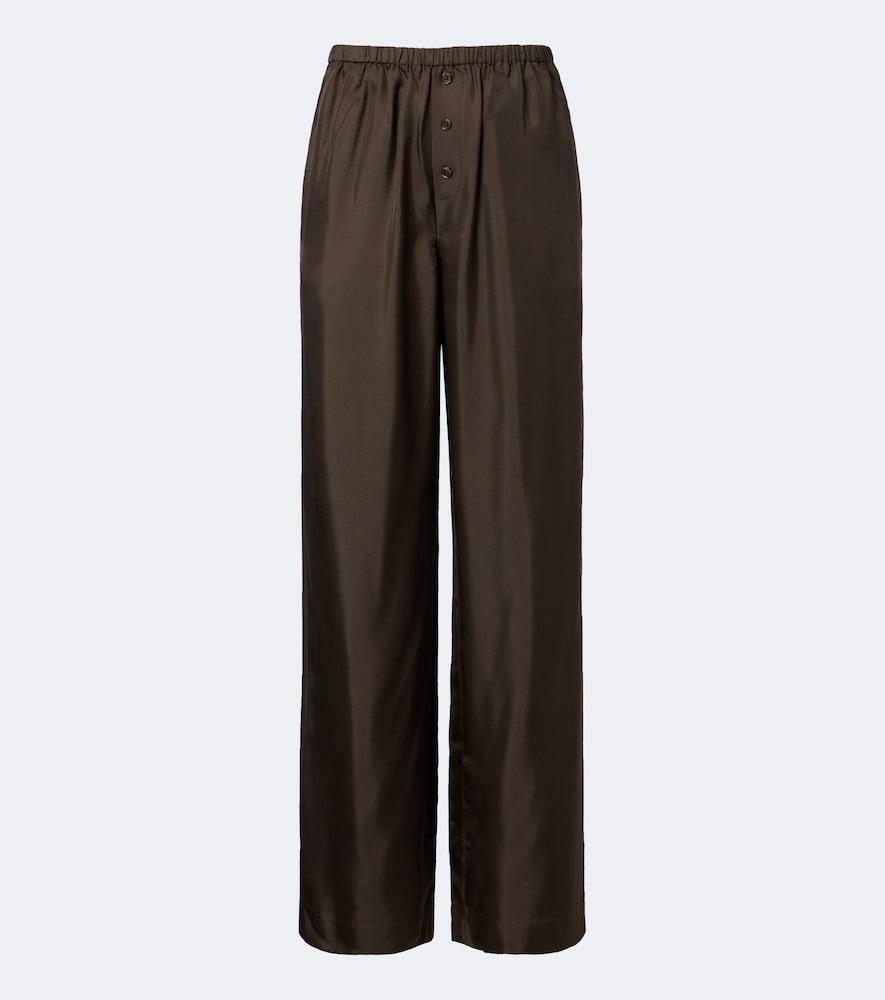 róhe silk wide-leg pants