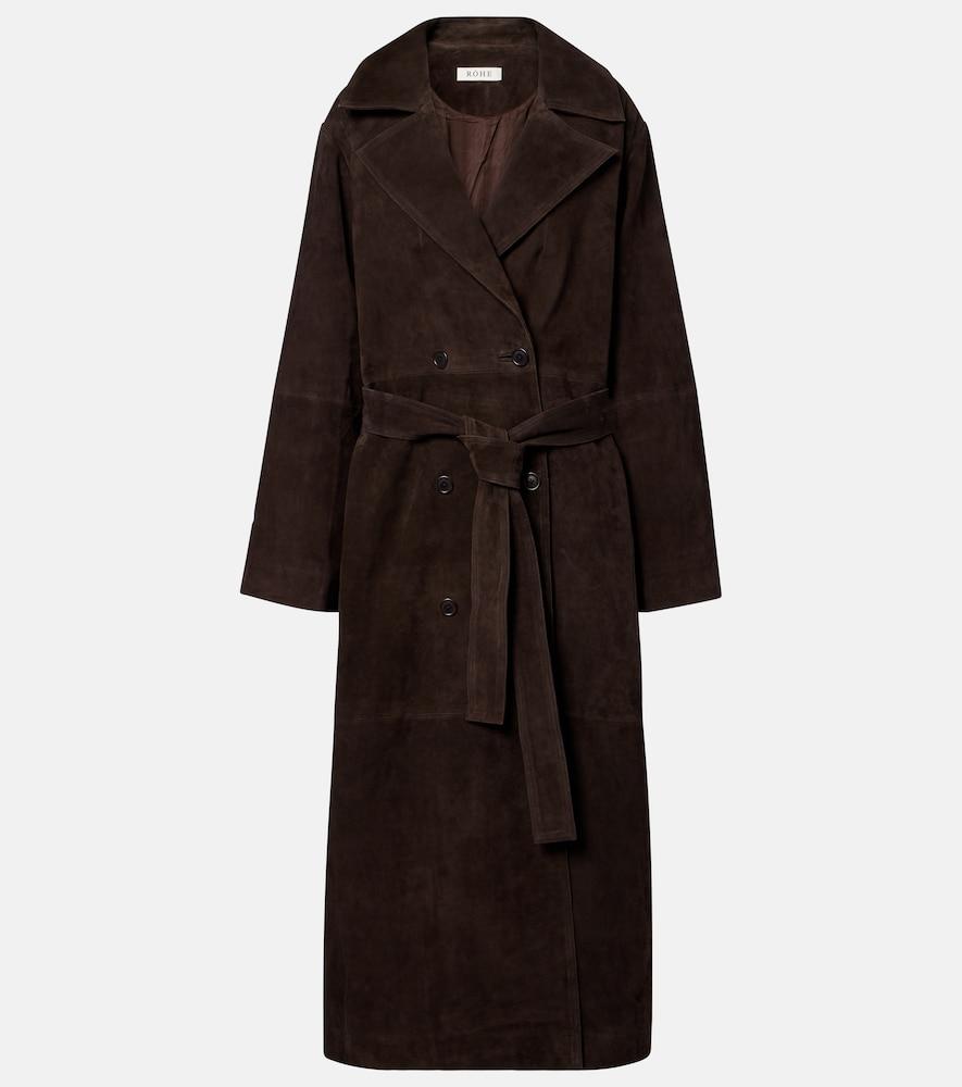 róhe suede wrap coat