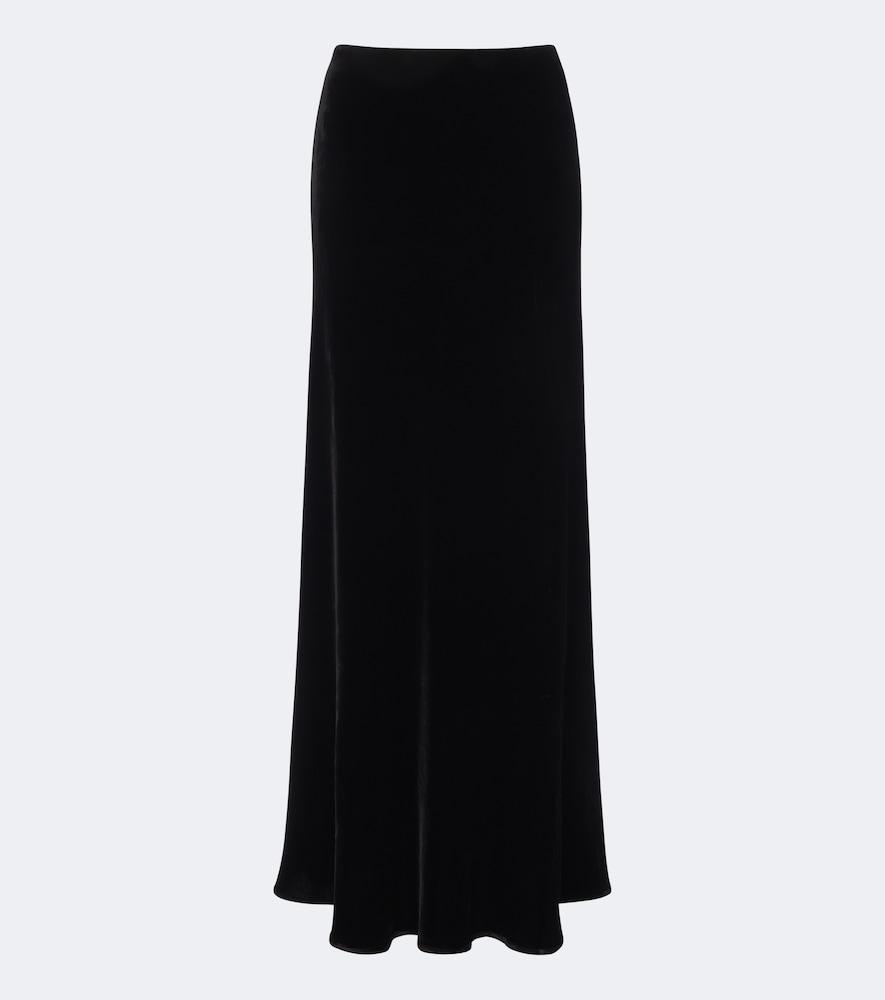 róhe velvet maxi skirt