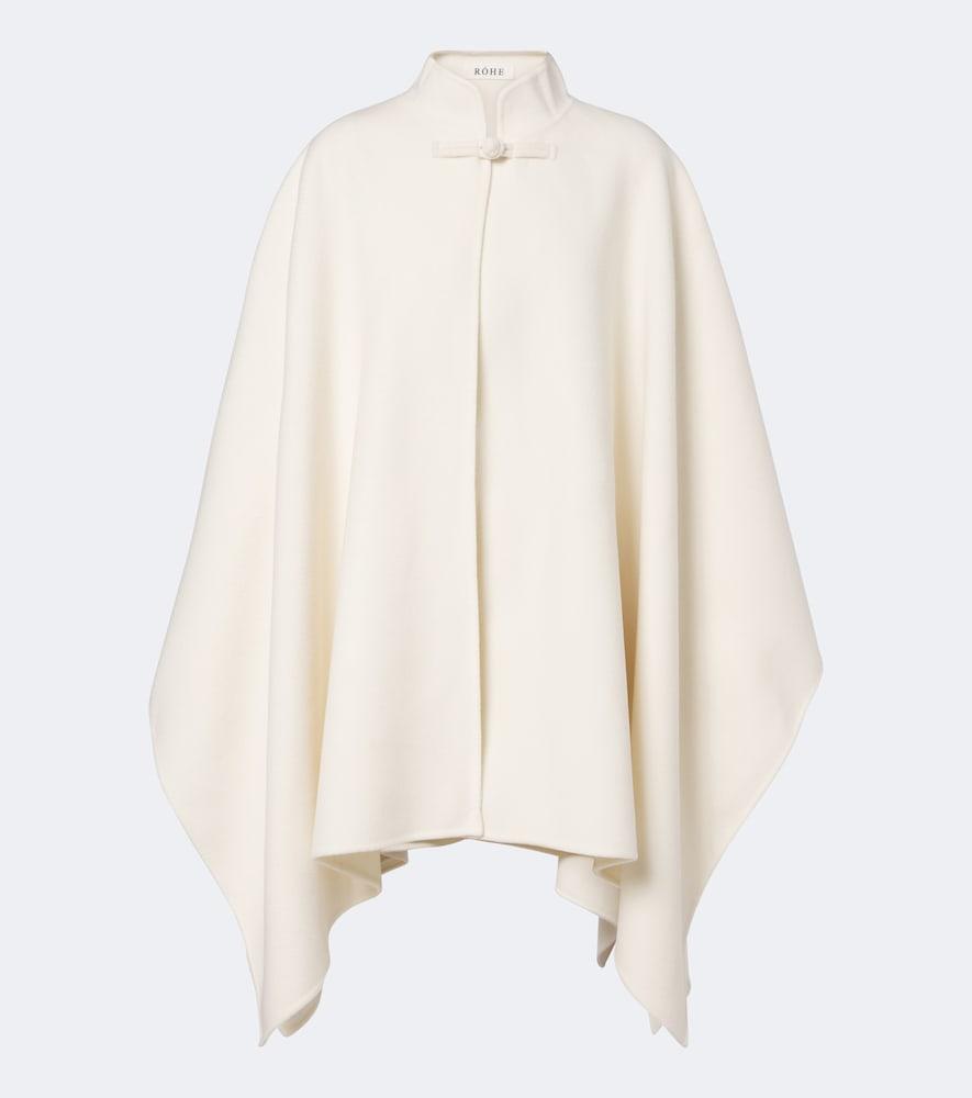 róhe wool and cashmere poncho