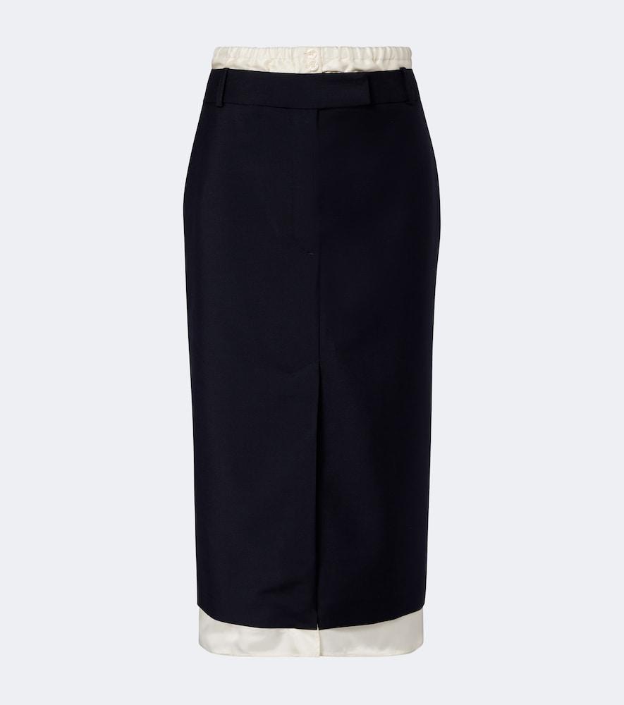 róhe wool and mohair midi skirt