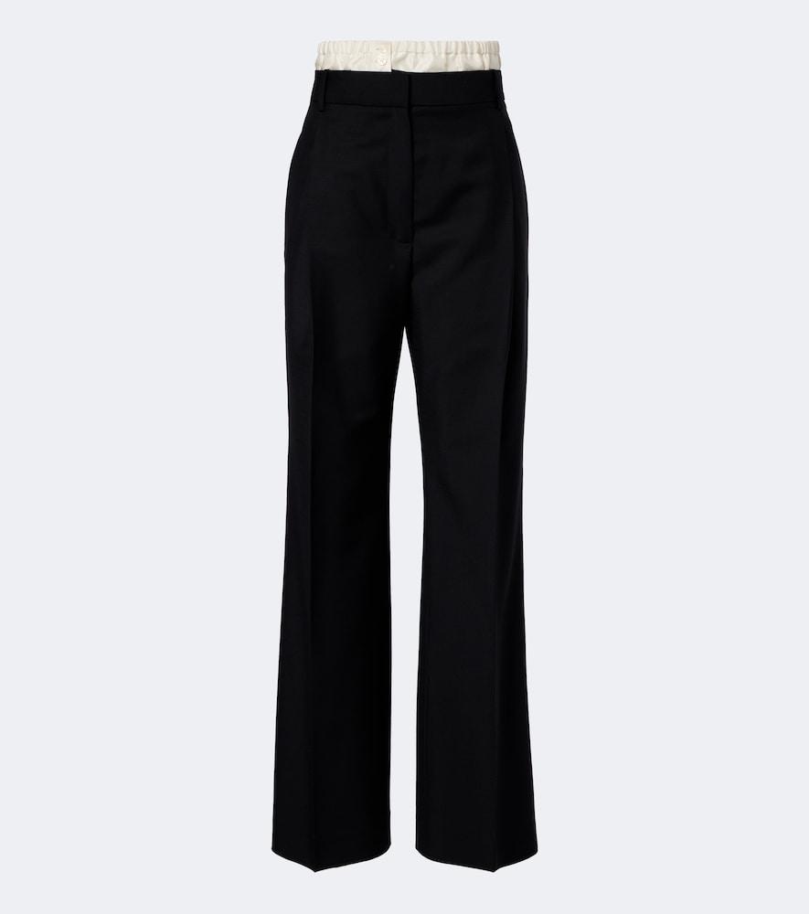 róhe wool and mohair wide-leg pants