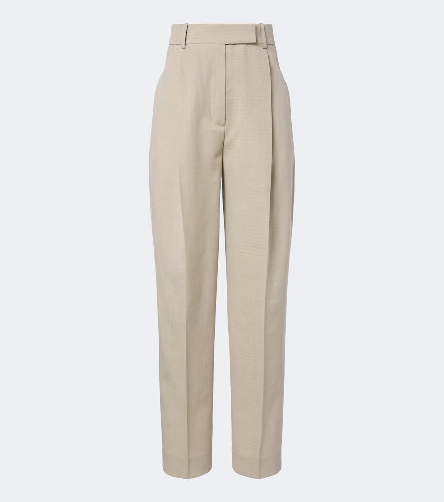 róhe wool and silk-blend straight pants