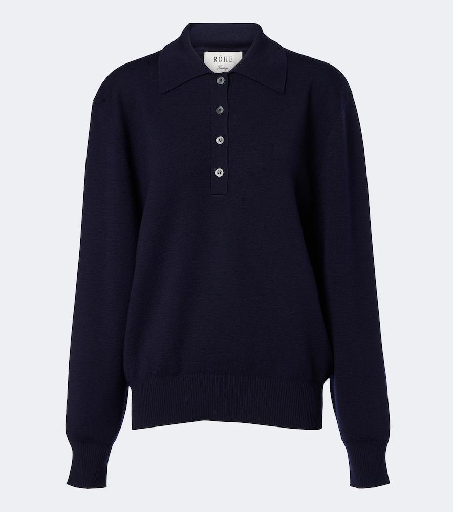 róhe wool polo sweater