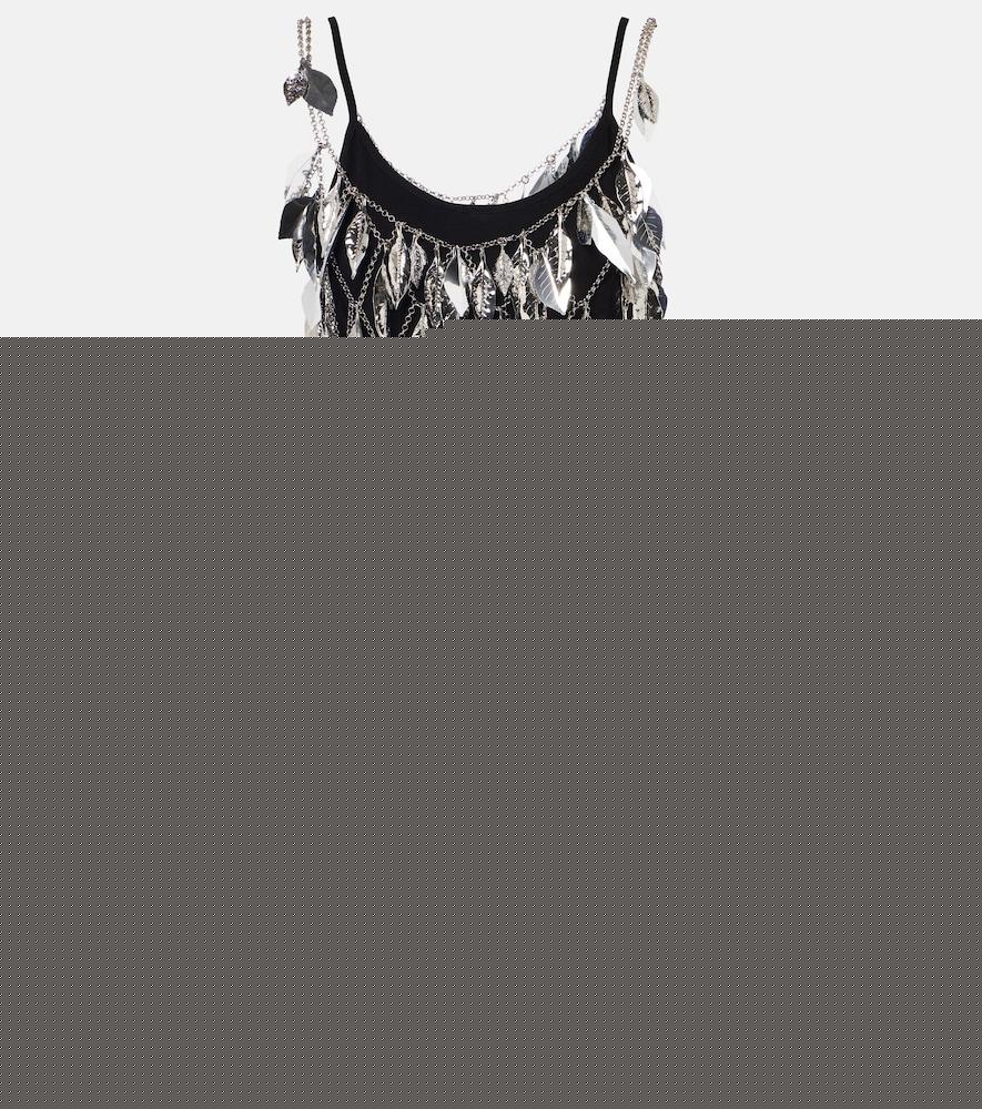 rabanne chain-detail embellished minidress