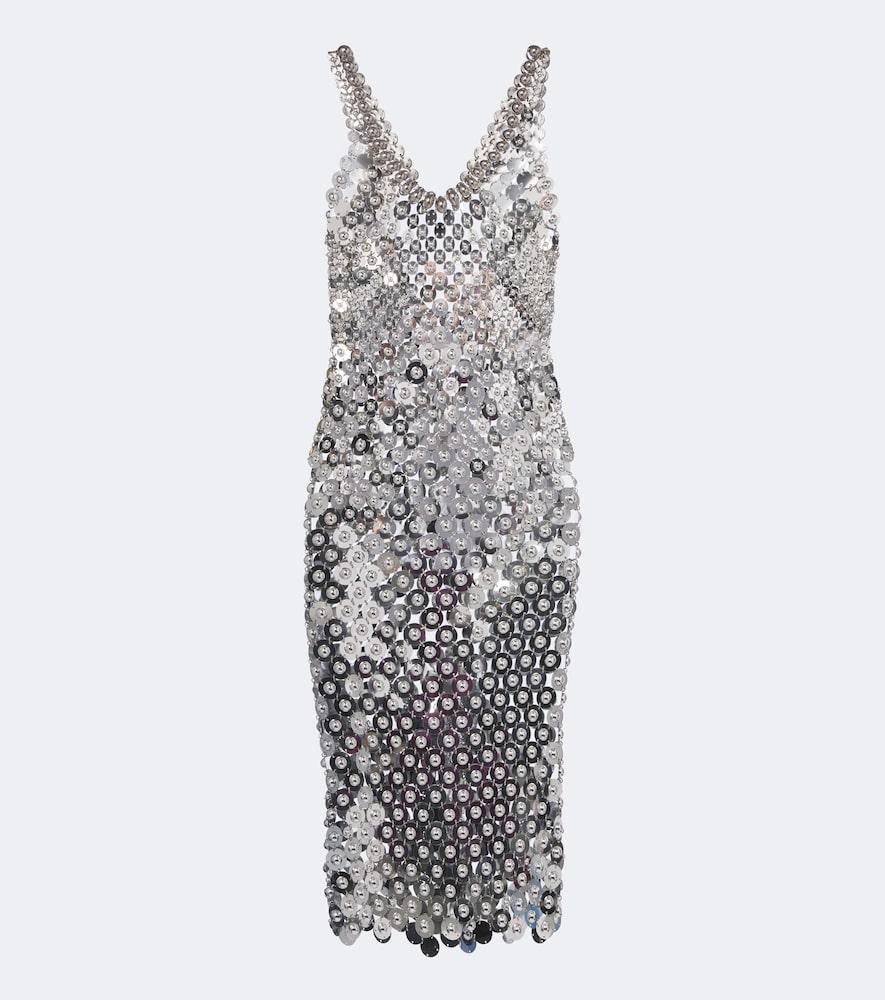 rabanne chainmail embellished cocktail dress