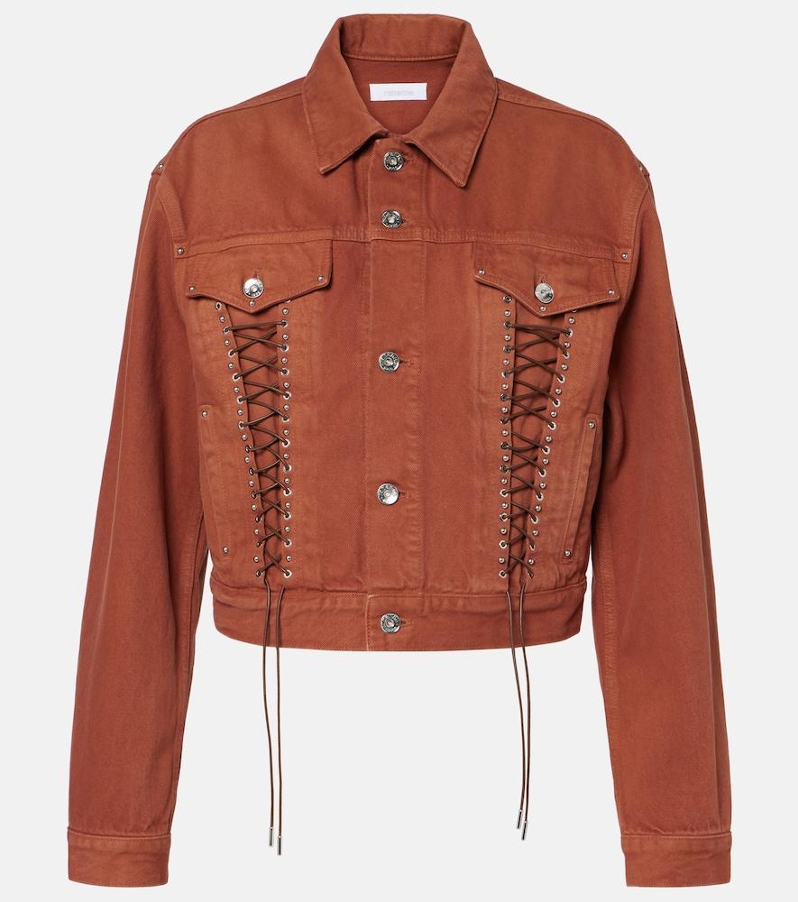 rabanne cropped denim jacket