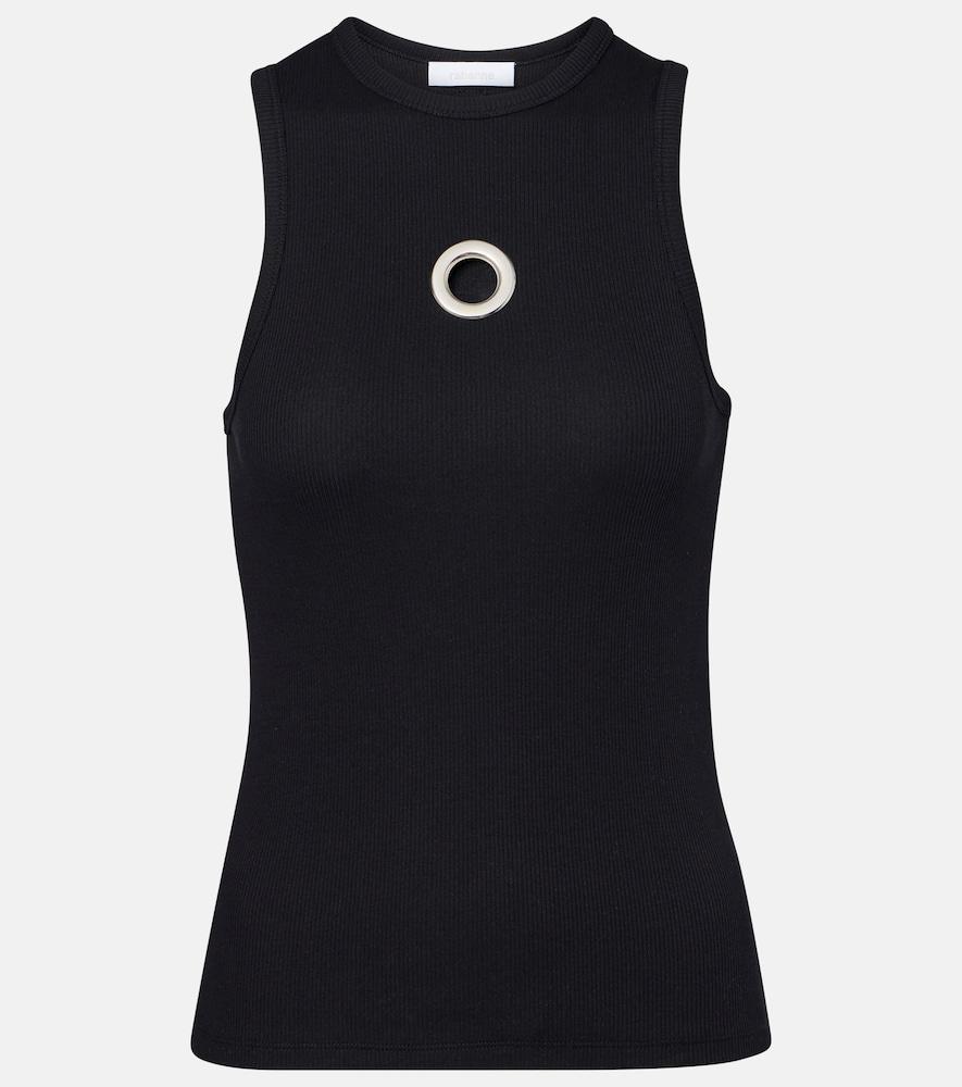 rabanne embellished cotton-blend tank top