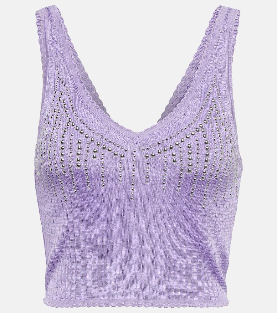 rabanne embellished knit top