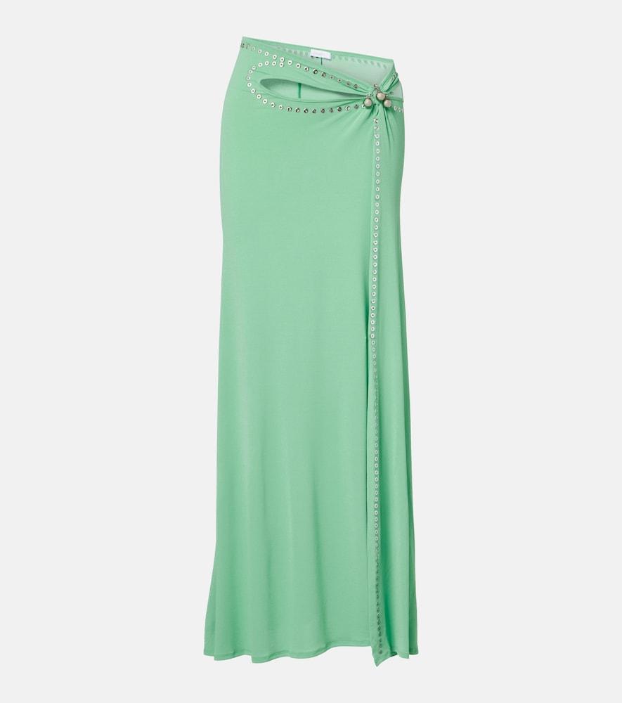 rabanne embellished maxi skirt