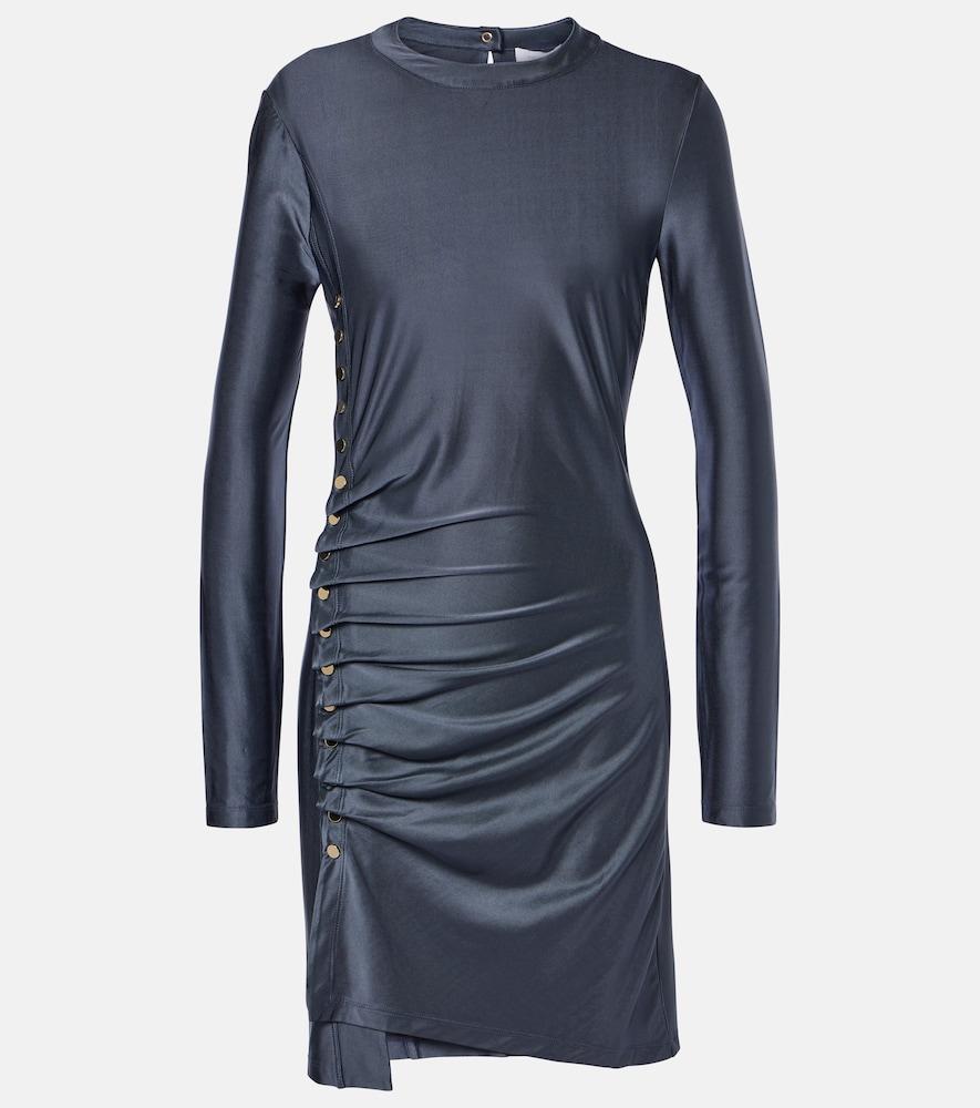 rabanne gathered jersey minidress