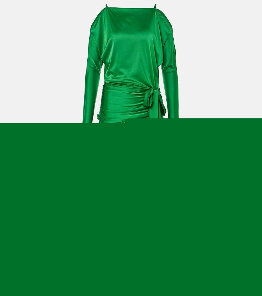 rabanne gathered satin gown