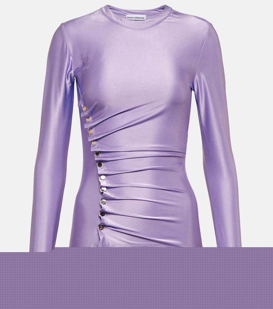 rabanne gathered satin top