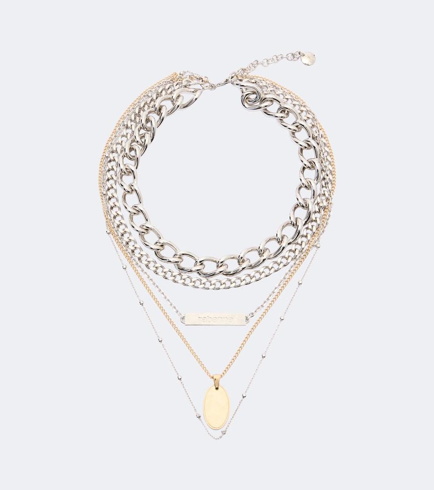 rabanne layered chain necklace