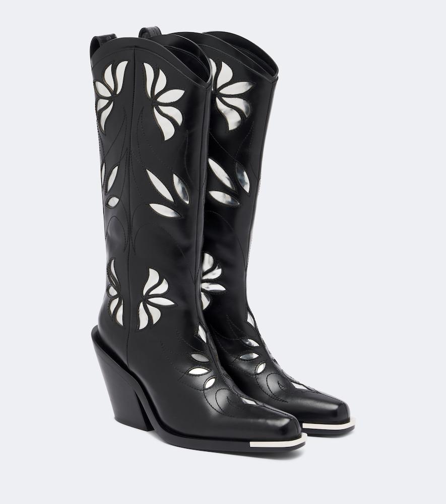 rabanne leather cowboy boots