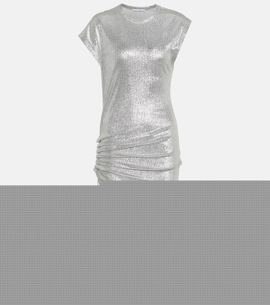 rabanne metallic jersey dress