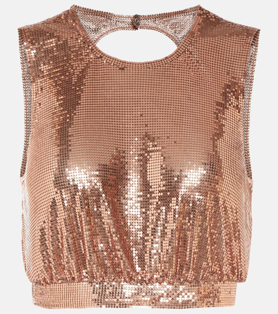 rabanne metallic mesh top