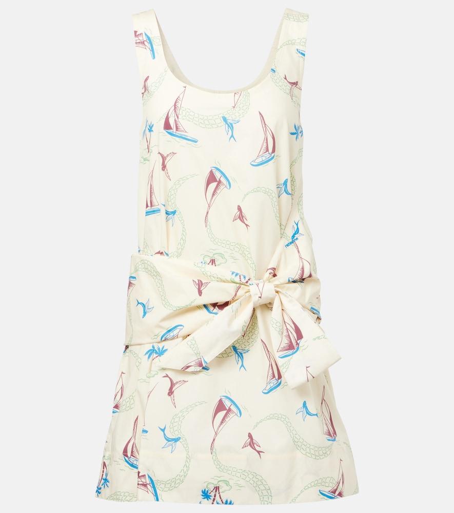 rabanne printed cotton minidress